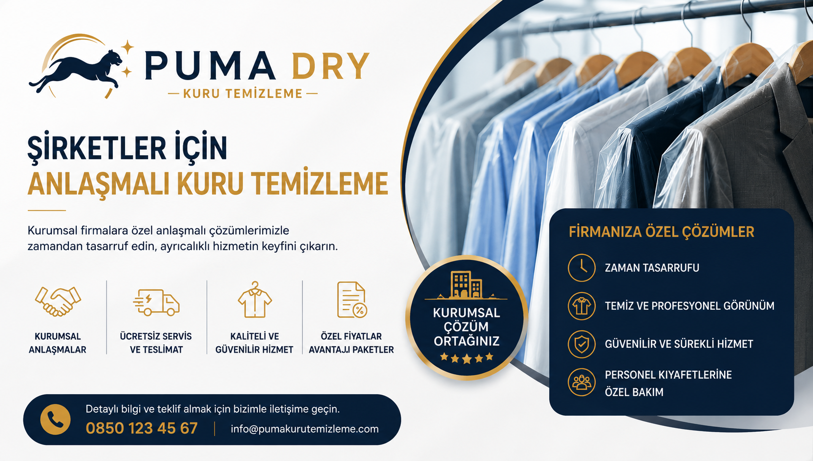 Puma Kuru Temizleme — Şirketler için anlaşmalı kuru temizleme